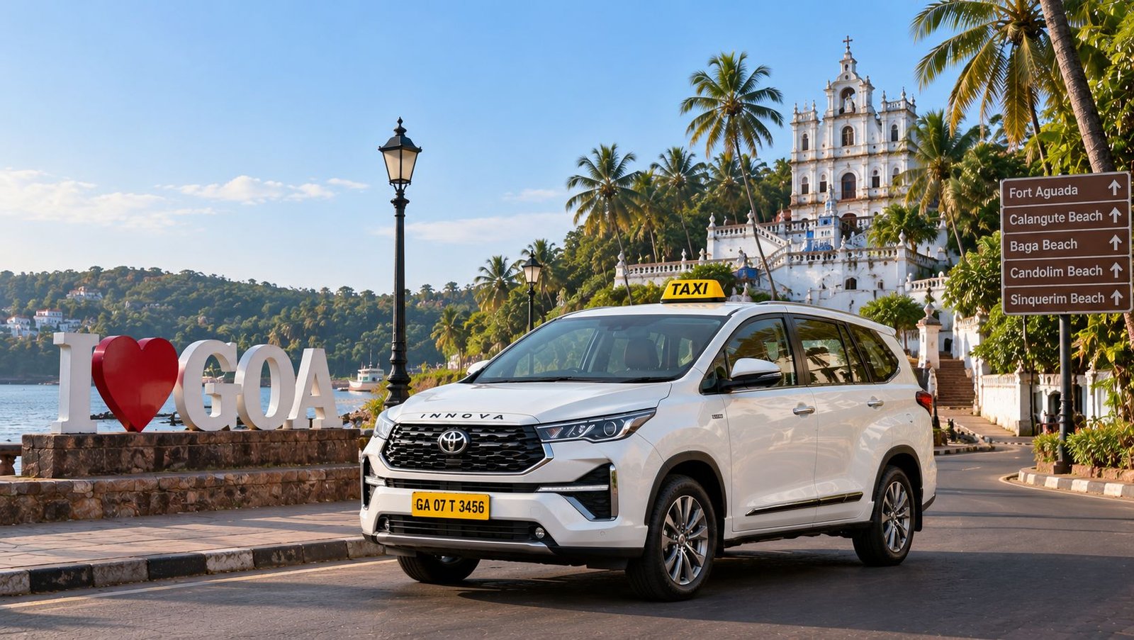 North Goa sightseeing taxi tour with beaches and heritage stops