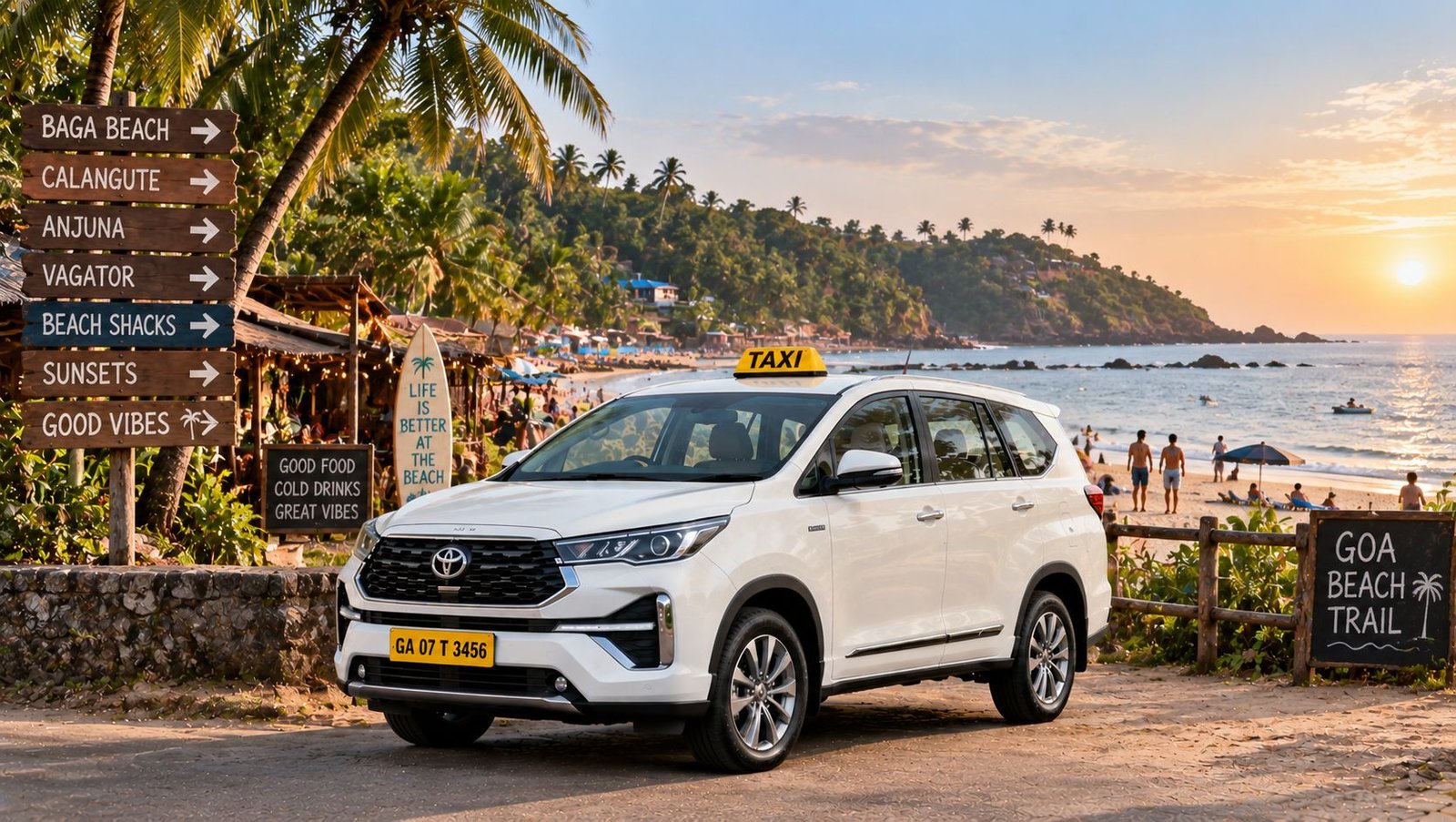Goa beach day taxi tour along the coast